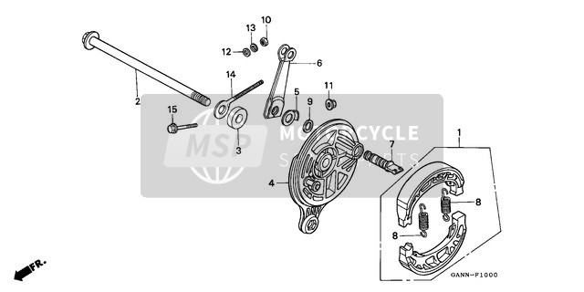 Honda ST70 1994 Rear Brake Panel for a 1994 Honda ST70